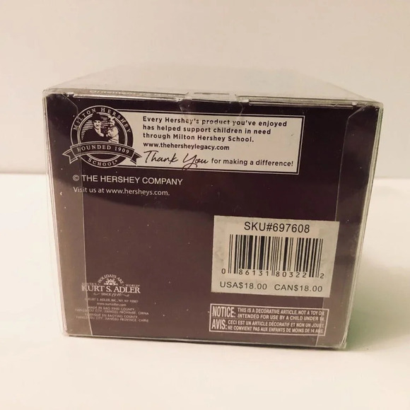 Hersheys Syrup Handcrafted Glass Christmas  Ornament 5 Inch Tall - Picture 9 of 15